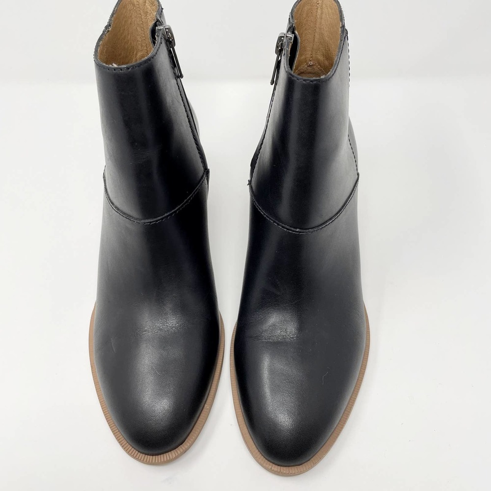 Madewell The Rosie Ankle Boot - Women's Black Leather Heeled Bootie, Size 8.5 - Picture 9 of 14